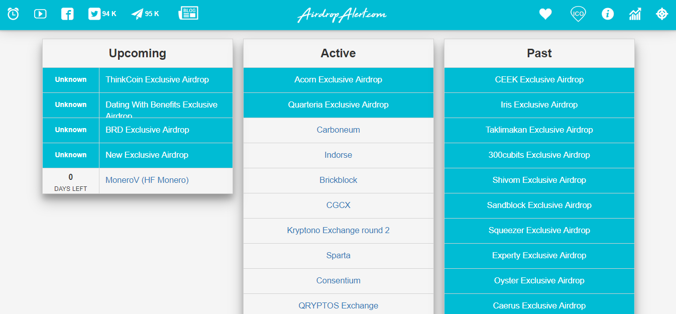 Upcoming Airdrops