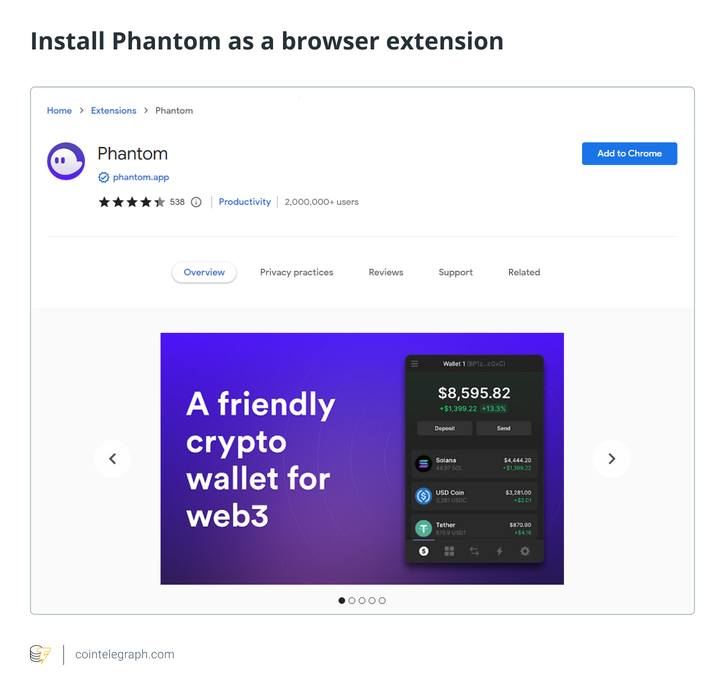 Install Phantom as a browser extension